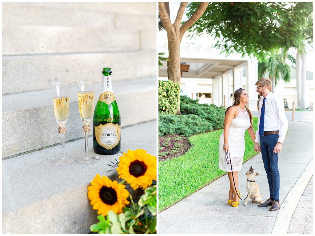 Beautiful destination wedding with an adorable puppy in Clearwater