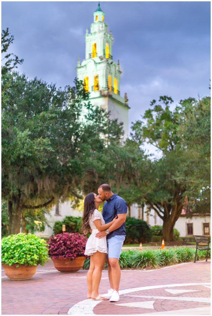 rollins college engagement session with soon to be married couple