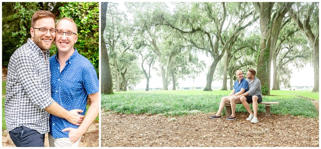 Engaged couple takes portraits at Florida engagement session