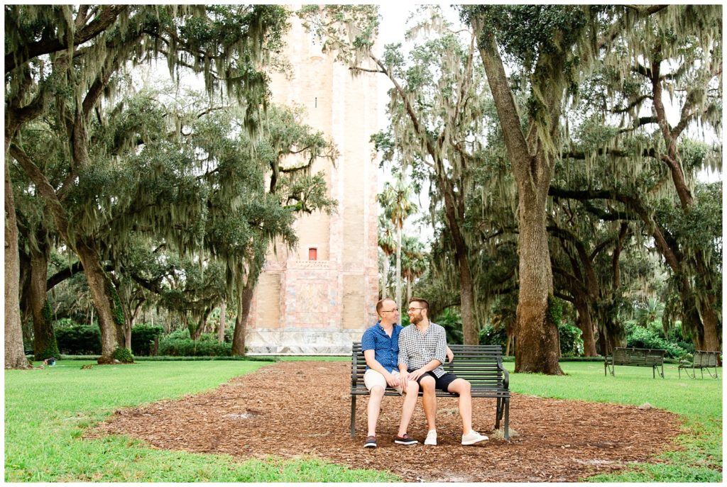 Engagement session at Bok Towers with couple in love. 