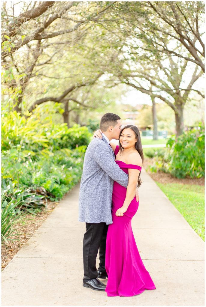 Engagement photos for couple at UCF