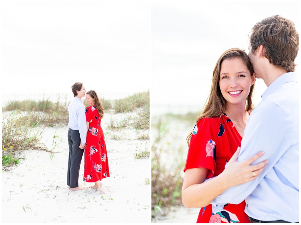 Engagement photos for couple on Florida Beach