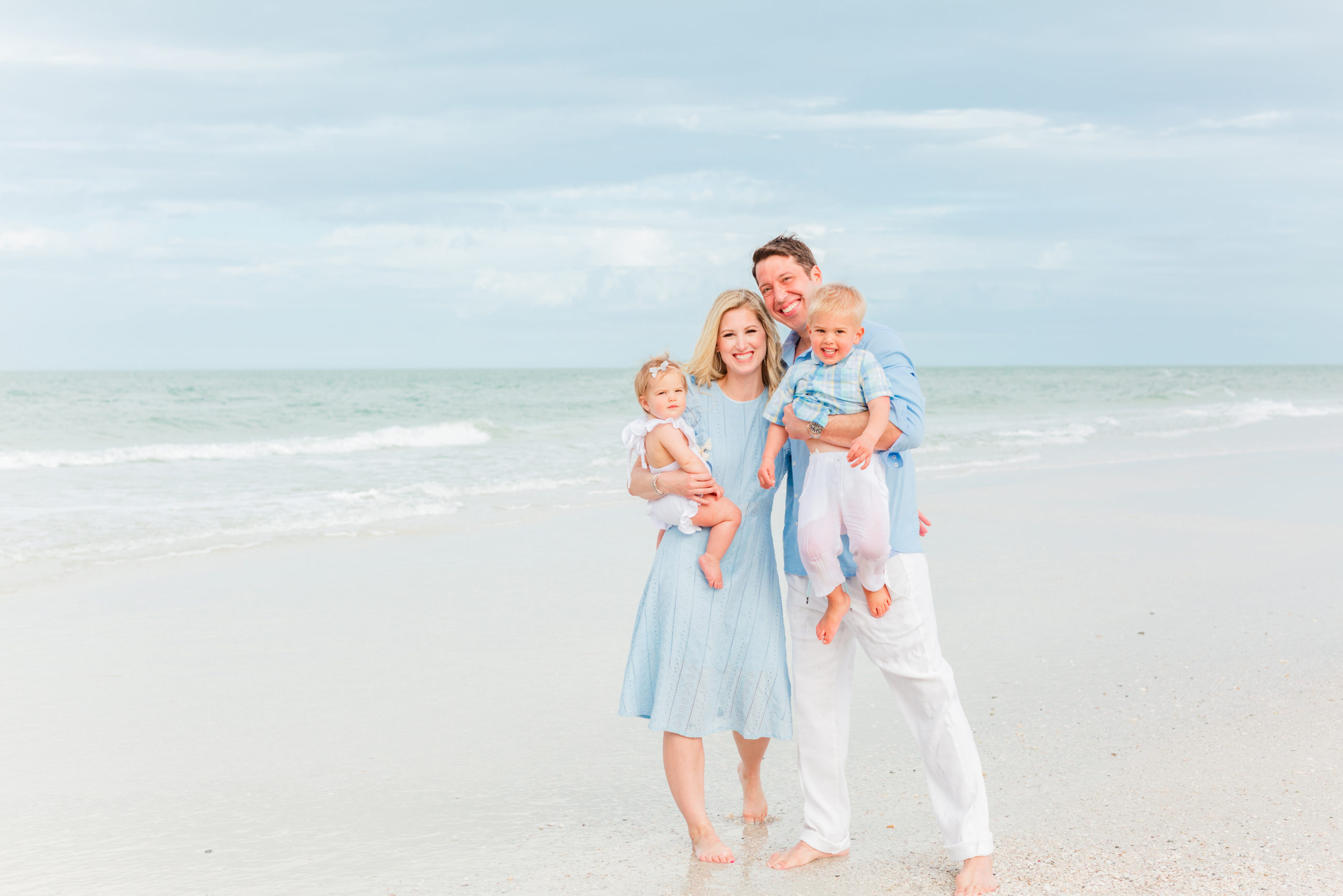 Family portrait on Clearwater Beach Florida